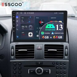 Android 13 Autoradio Carplay GPS Navi 4+64G Für Mercedes Benz C-Klasse W204 S204