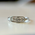 Einzigartiger 14 Karat Weißgold Ring Mit Brillanten Gr. 56 585 Gold 5 Diamanten