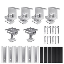 Solarpanel Alu Halterung PV Befestigungsschiene Trapezblech Flachdach Montage