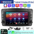 Android 13 Autoradio Carplay +DVR Für Mercedes Benz C/CLC Klasse W209 C209 W639
