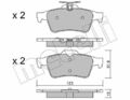 Bremsbeläge Hinten für FORD FOCUS III KUGA II TOURNEO TRANSIT VOLVO V40