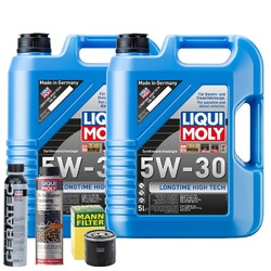 Motoröl 5W30 LIQUI MOLY Longtime High Tech 10L +MANN Ölfilter +Spülung +Cera Tec