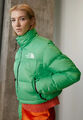 The North Face Damen Nuptse geschnittene Pufferjacke kurz grün alle Größen