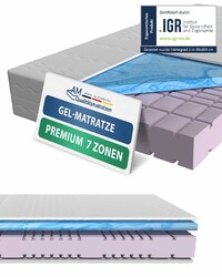 7 Zonen Kaltschaum Matratze 100x200 H2 - Premium Gelschaum Matratze - 23 cm Höhe