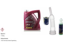 4L MANNOL Extreme 5W-40 API SN/CF Motoröl  inkl. Additiv Auslaufschlauch