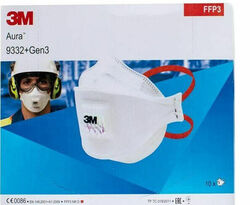 5x 3M Aura 9332+ Gen3 FFP3 Partikelmaske Mundschutz Atemschutzmaske Maske FFP 3