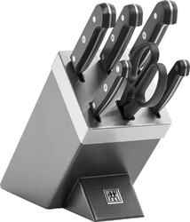 ZWILLING Gourmet Selbstschärfender Messerblock, 7-Teilig, Messerset Und Schere A