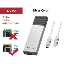 SANZANG M.2 NVMe SATA NGFF Typ C USB 3.2 GEN 2 Adapter Externes SSD Gehäuse Case