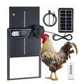 LCD Automatische Hühnerstalltür Aluminum Solar Hühnerklappe Timer Lichtsensor DE