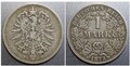 1 Mark Stück 1873 F Deutsches Reich Reichsadler alte Kaiserreich Silber Münze