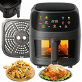 8L Heißluftfritteuse Fritteuse Heißluft Digitale Edelstahl Air Fryer Backen
