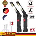 4x COB LED-KFZ Arbeitsleuchte Akku Werkstattlampe Handlampe Mit Magnet Stablampe