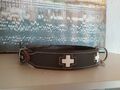  Swiss Hunde Halsband  Braun  More For by Hunter 55 cm  Leder +Silber Anhänger
