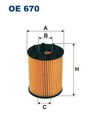 Ölfilter FILTRON OE 670 Filtereinsatz für OPEL COMBO MERIVA AGILA ASTRA CORSA KA