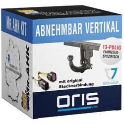 Für Skoda Fabia Fließheck 07-10 Oris AHK vert. abnehmbar + 13polig spezifisch