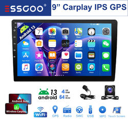 9" Android 13 Auto Apple CarPlay Autoradio 4+64G Bluetooth GPS RDS Wifi Kam MIK