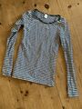 Langarmshirt mit Streifen - H&M - Gr. XS