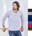 3 Stück Set Fruit of the Loom Herren Premium Longsleeve Polo Shirt Baumwolle 63-