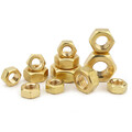 Messing Hex Mutter M1.4 M1.6 M2 M2 M2.5 M3 M4 M5 bis M24 Sechskantmutter DIN 934