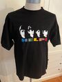 Cooles Beatles T-Shirt HELP in schwarz, Größe L Large