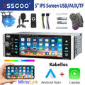 Autoradio Wireless Carplay Android Auto 1 DIN Mit Bildschirm Bluetooth + MIK Kam