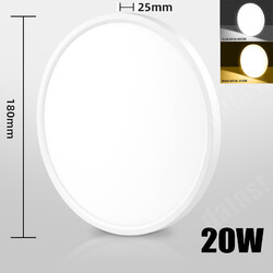 LED Deckenleuchte Bad Badezimmer-Lampe flach Schlafzimmer Küche Flur IP44 rund 