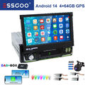 DAB+ Autoradio 1 DIN mit 7 Zoll Bildschirm Bluetooth Android 13 GPS Navi USB kam