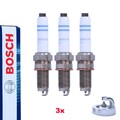 3x (3 Stück) BOSCH Zündkerze Super Plus Double Platinum 0 241 145 528/ Y5KIP80.