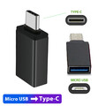 USB 3.0 Type-C Male to Micro USB Female Converter Konverter Converter Schwarz