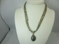 Sterlingsilber Labradorite Anhänger Und Perlenkette 18 .190cm
