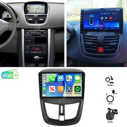 Für Peugeot 207 2006-2015 2+64G Autoradio Android 15 GPS Navi WIFI DSP KAM DAB+