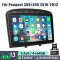 4+64G Android13 Autoradio CarPlay Für Peugeot 308 408 DAB+ GPS Navi WIFI RDS Cam