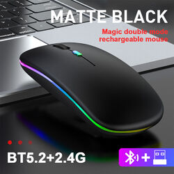 Bluetooth Maus Kabellos USB Wireless PC Mouse Computer Notebook Laptop Aufladbar