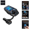 Bluetooth FM Transmitter Auto, Kabelloses 4-in-1 Radio AUX Adapter mit 3 Port...