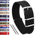 NATO Uhrenarmband 12. 14. 16. 18. 20. 22. 24 mm Nylon Textil Stoff Sport Band X1