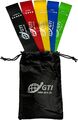 GTI Fitnessband, Gymnastikband, Widerstandsband 5er-Set mit Tragebeutel, Gymnast