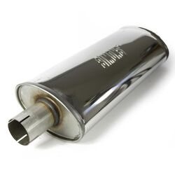 Simons Universal Edelstahl Schalldämpfer Topf Auspuff Leise - "Medium" 51mm