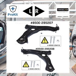 2x Triscan Lenker, Radaufhängung Links, Rechts für VW POLO VI T-CROSS (C11