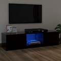 TV Schrank mit LED-Leuchten TV Lowboard Fernsehschrank TV Möbel Fernsehtisch