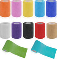 12 Rollen Selbstklebender Verband, 7,5cm x 4,5m Haftbandage, Elastische