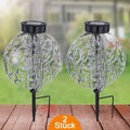 LUXUS LED SOLARLEUCHTE 2er SET AUßENLEUCHTE GARTENLEUCHTE SOLARLAMPE 80144867