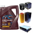 SCT Inspektionspaket 5L MANNOL Ceramic 5W-40 passend für VW Lupo 1.4 FSI