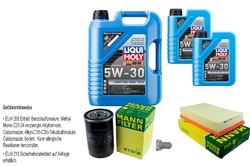 MANN Inspektionspaket 7 L LIQUI MOLY Longtime High Tech 5W-30 für Audi VW