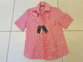 ++ Damen Bluse von Eterna Kurzarm rot Streifen bügelfrei Gr. M 38 *Neu Etikett* 