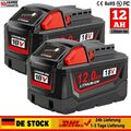 2X 18V 12,0AH Akku für Milwaukee für M18 Akku Lithium 18Volt XC 12AH 48-11-1852