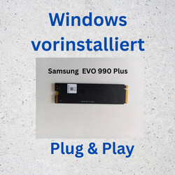 SSD Festplatte Samsung 990 EVO Plus windows vorinstalliert