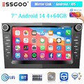 4+64G Carplay Android 14 Autoradio GPS RDS NAVI BT Für Opel Zafira Corsa Astra H