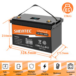 12V 150Ah Lithium Batterie LiFePO4 Akku BMS Bluetooth Boot Wohnmobil /Ladegerät0% MwSt. bei § 12 Abs. 3 UStG*