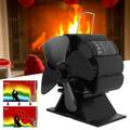 Stromloser Kaminofen Ventilator 4 Flügel Stove Fan Gebläse Kaminrohr Herd Lüfter