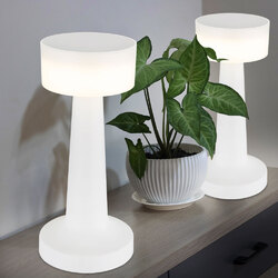 Tischleuchte Tischlampe Schreibtischleuchte LED Touchdimmer weiß Leselampe 2x 